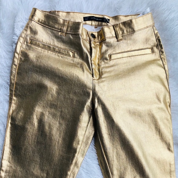 Zara gold pants